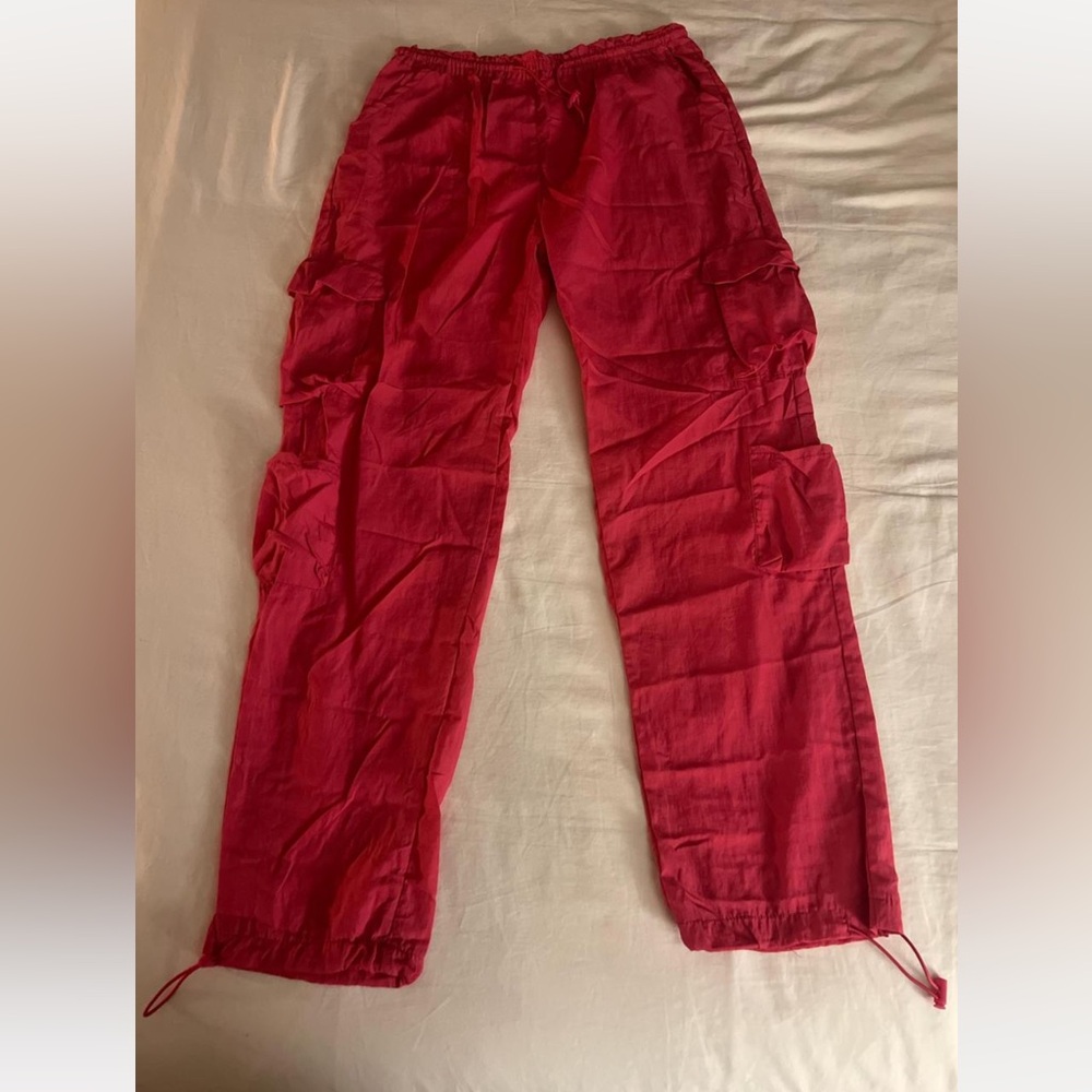 Chic Pink Straight Leg Women's Pants